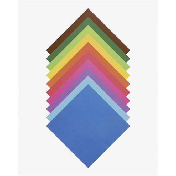 Origami papír, 20x20 cm, 70 g, 500 lap, FOLIA, vegyes színek