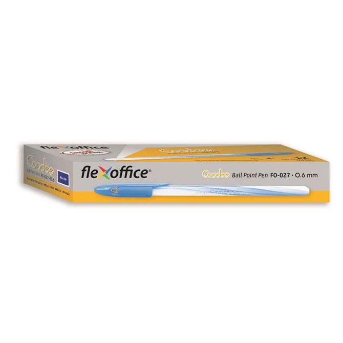 Golyóstoll, 0,3mm, kupakos, FLEXOFFICE 
