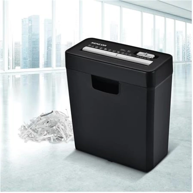 Iratmegsemmisítő, csík, 6 lap, SENCOR 