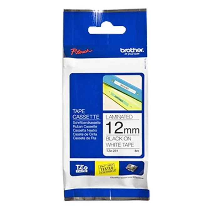 Feliratozógép szalag, 12 mm x 8 m, BROTHER, 