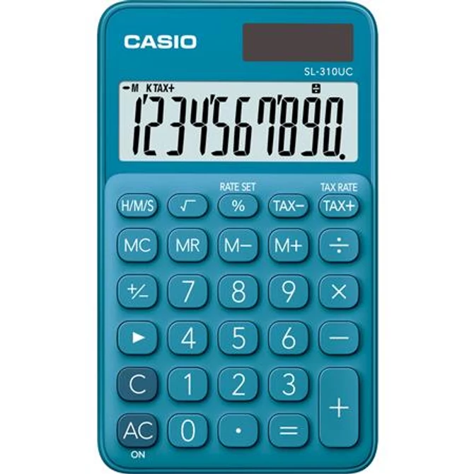 Zsebszámológép, 10 számjegy, CASIO 