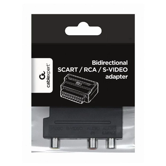 GEMBIRD CCV-4415 Adapter SCART plug to 3 RCA jacks and 1 S-Video jack with switch