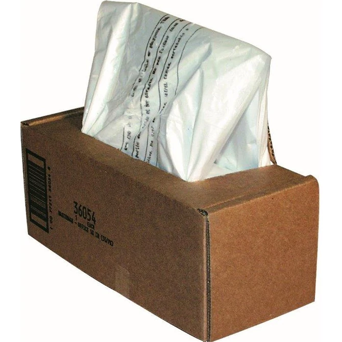 Hulladékgyűjtő zsák iratmegsemmisítőhöz, 50-75 literes kapacitásig, FELLOWES, 50db/cs