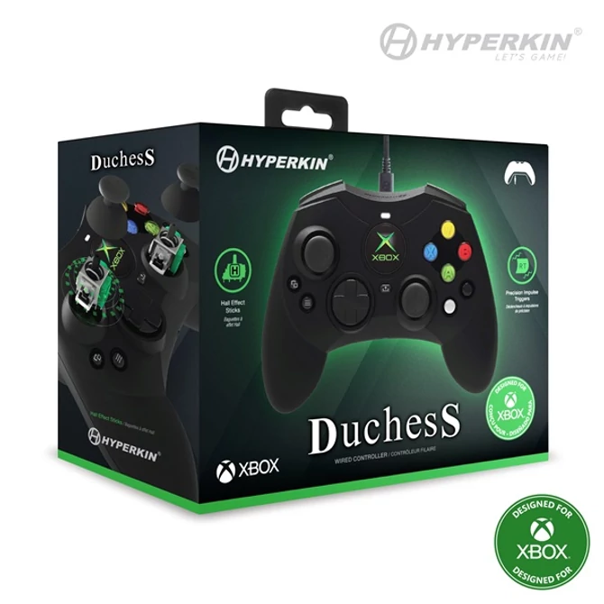 Hyperkin M01618-BK Duchess Xbox Series|One/Windows 11|10 Xbox liszenszelt vezetékes fekete kontroller