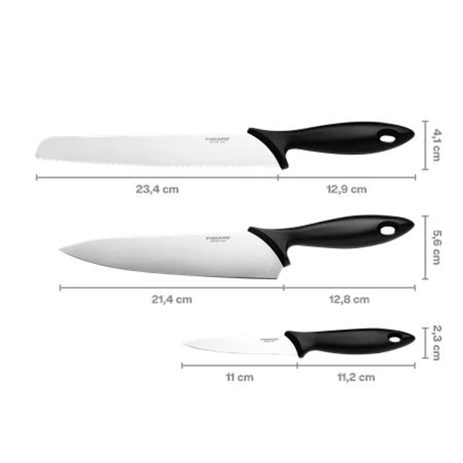 Késkészlet, kezdő, 3 darabos, FISKARS 