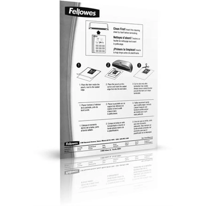 Hordozó- és tisztítókarton lamináláshoz, A4, FELLOWES, 10db/cs