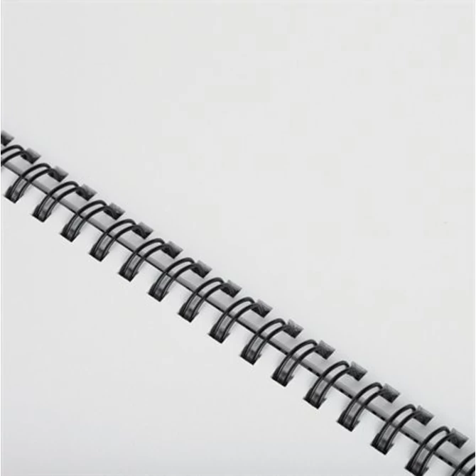 Spirál, fém, 3:1, 10mm, 51-80lap, FELLOWES, fekete, 100db/doboz