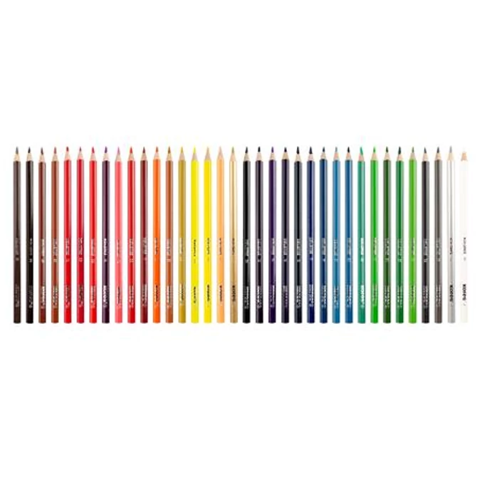 Színes ceruza készlet, háromszögletű, KORES 