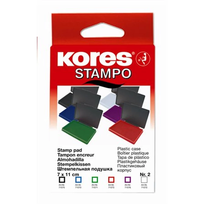 Bélyegzőpárna, 110x70 mm, KORES 