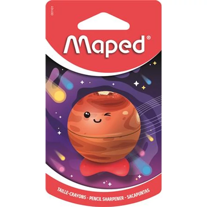 Hegyező, egylyukú, tartályos, MAPED „Planet”, bolygók, vegyes minták