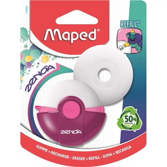 Radír, műanyag tokos, utántöltővel, MAPED 