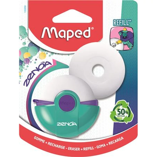Radír, műanyag tokos, utántöltővel, MAPED 