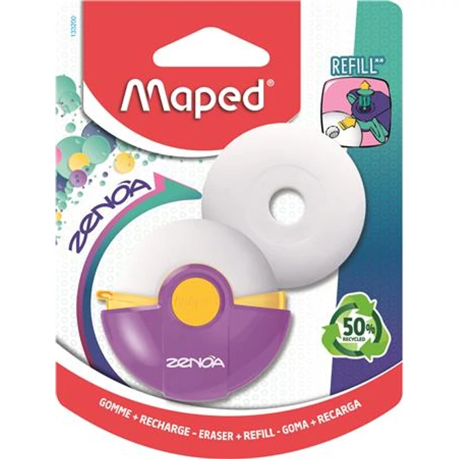 Radír, műanyag tokos, utántöltővel, MAPED 