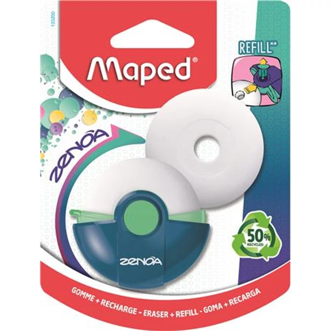 Radír, műanyag tokos, utántöltővel, MAPED 