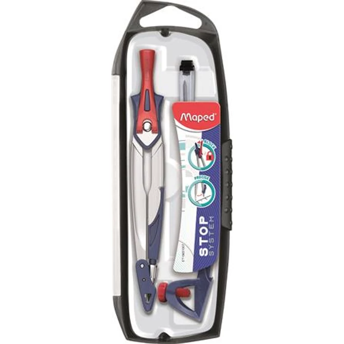 Körző készlet, rögzíthető lábakkal, 3 darabos, MAPED 