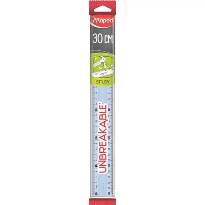 Vonalzó, műanyag, törhetetlen, 30 cm, MAPED 