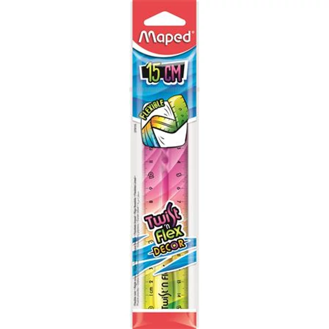 Vonalzó, műanyag, 15 cm, MAPED 