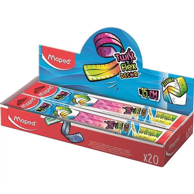 Vonalzó, műanyag, 15 cm, MAPED 