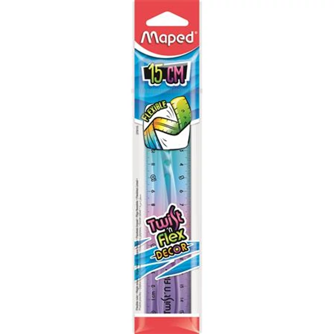 Vonalzó, műanyag, 15 cm, MAPED 