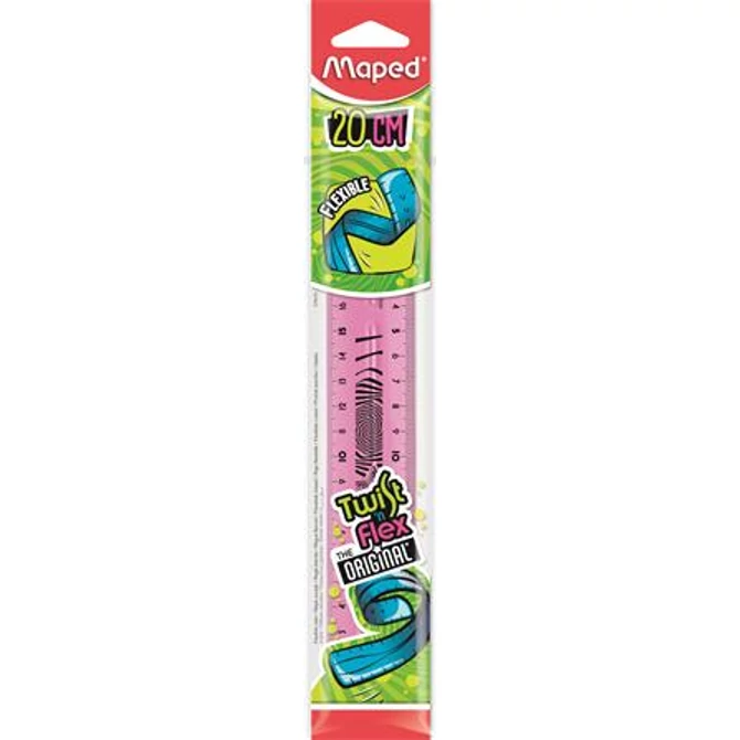 Vonalzó, műanyag, törhetetlen, 20 cm, MAPED 