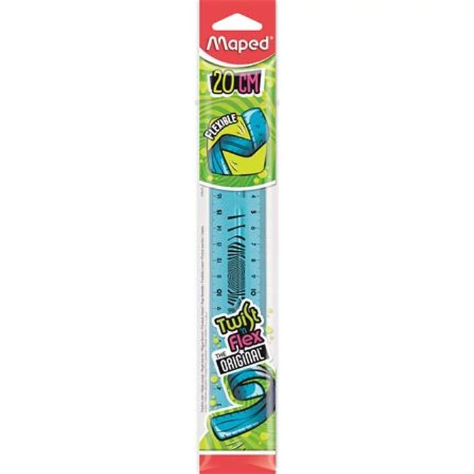 Vonalzó, műanyag, törhetetlen, 20 cm, MAPED 