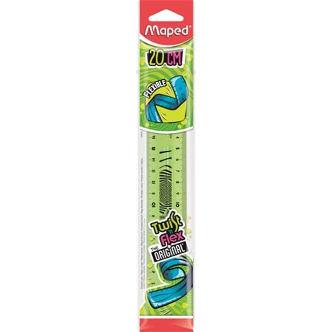 Vonalzó, műanyag, törhetetlen, 20 cm, MAPED 