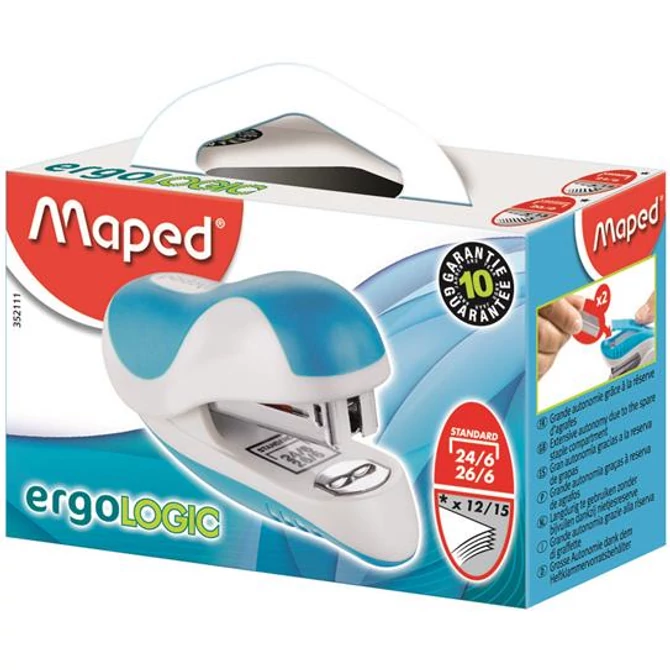 Tűzőgép, 24/6, 26/6, 15 lap, MAPED 