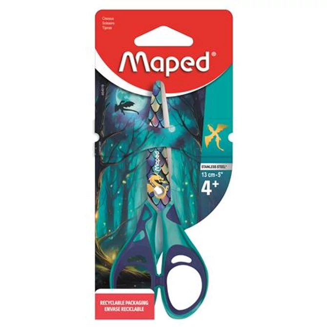 Olló, iskolai, 13 cm, MAPED „Dragon sárkány”
