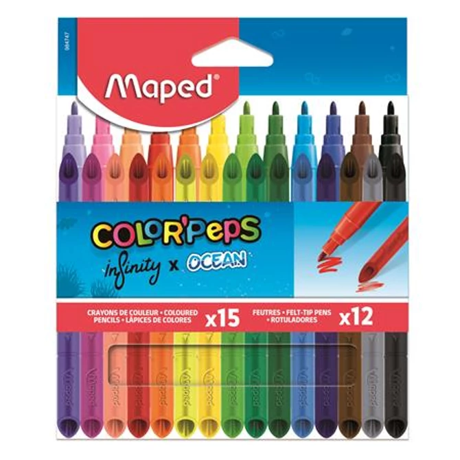 Színes ceruza és filctoll készlet, MAPED 