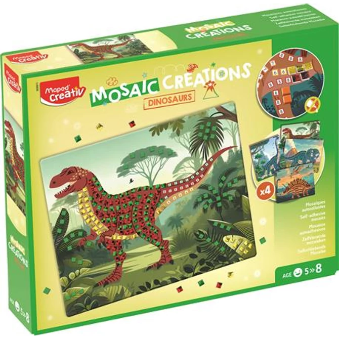 Mozaikos képkészítő, dinoszaurusz, MAPED CREATIV 