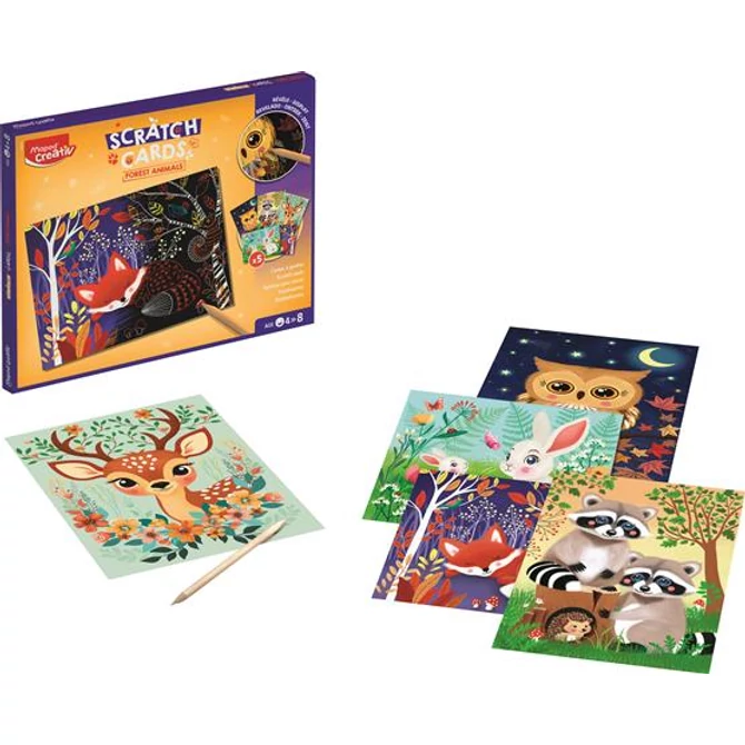 Képkarcoló készlet, erdei állatok, MAPED CREATIV 