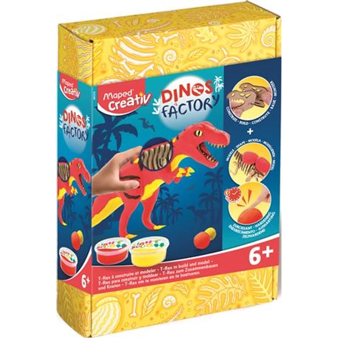 Dínó készítő modellező gyurma készlet, MAPED CREATIV 