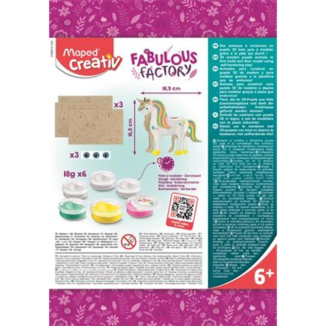 Unikornis készítő modellező gyurma készlet, MAPED CREATIV 