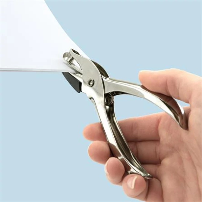 Lyukasztó, egylyukú, 10 lap, fém, RAPESCO 