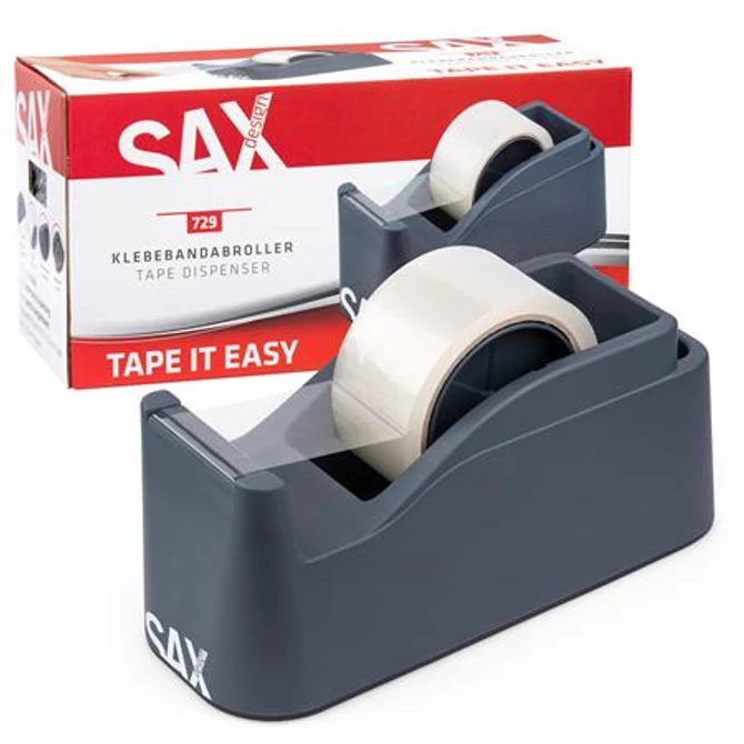 Csomagolószalag adagoló, asztali, csomagolószalaggal, SAX 