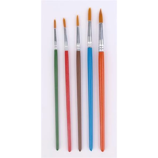 Ecsetkészlet, no. 2-4-6-8-10, fa, COOL by VICTORIA, festett nyelű