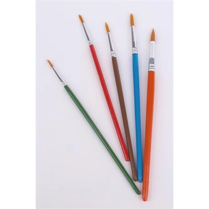 Ecsetkészlet, no. 2-4-6-8-10, fa, COOL by VICTORIA, festett nyelű