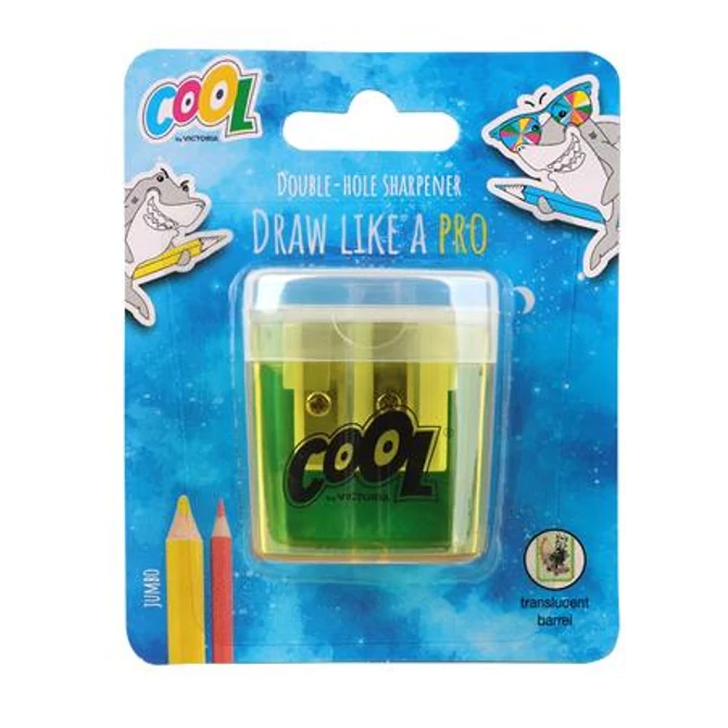 Hegyező, kétlyukú, tartályos, COOL BY VICTORIA, vegyes színek