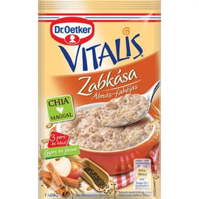 Zabkása, 48 g, DR. OETKER, "Vitalis", almás-fahéjas