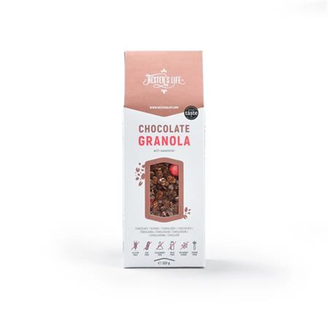 Granola, 320 g, HESTER`S LIFE, csokoládés