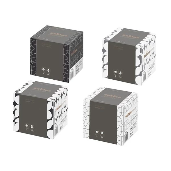 Kozmetikai kendő, 3 rétegű, 60 lapos, 