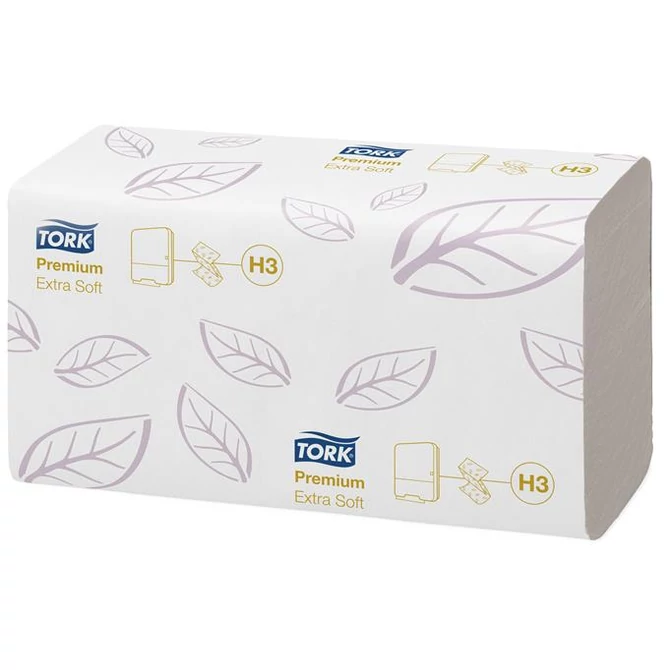 Kéztörlő, Z hajtás, 15csom/krt, 2 rétegű, 200lap, H3 rendszer, Premium, TORK 