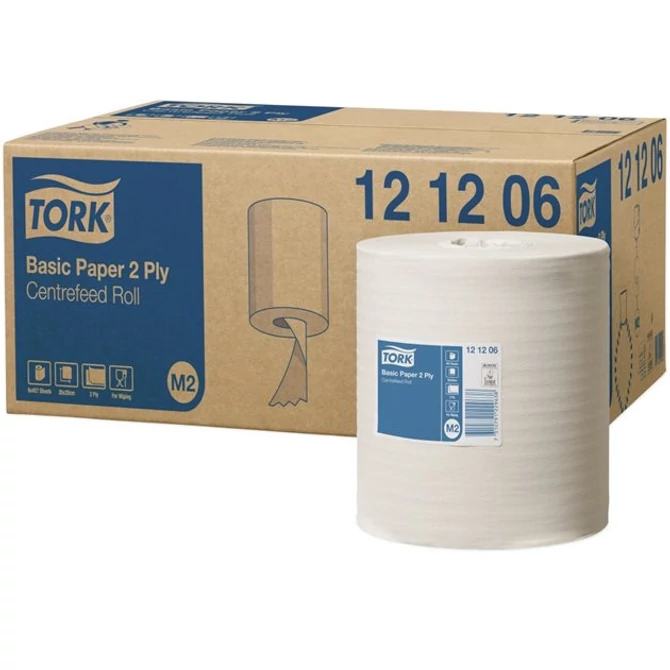 Kéztörlő, 6tek/krt, belsőmag-adagolás, 2rétegű, M2 rendszer, Universal, TORK, fehér