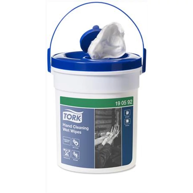 Kéztisztító törlőkendő, nedves, 1 rétegű, 4db/karton, 58 lap, W14 rendszer, TORK, fehér