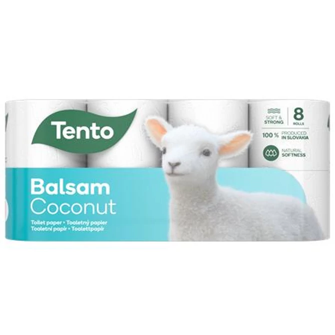 Toalettpapír, 3 rétegű, 8 tekercses, TENTO 