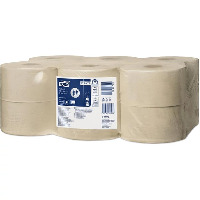 Toalettpapír, T2 rendszer, 2 rétegű, 19 cm átmérő, Advanced, TORK 