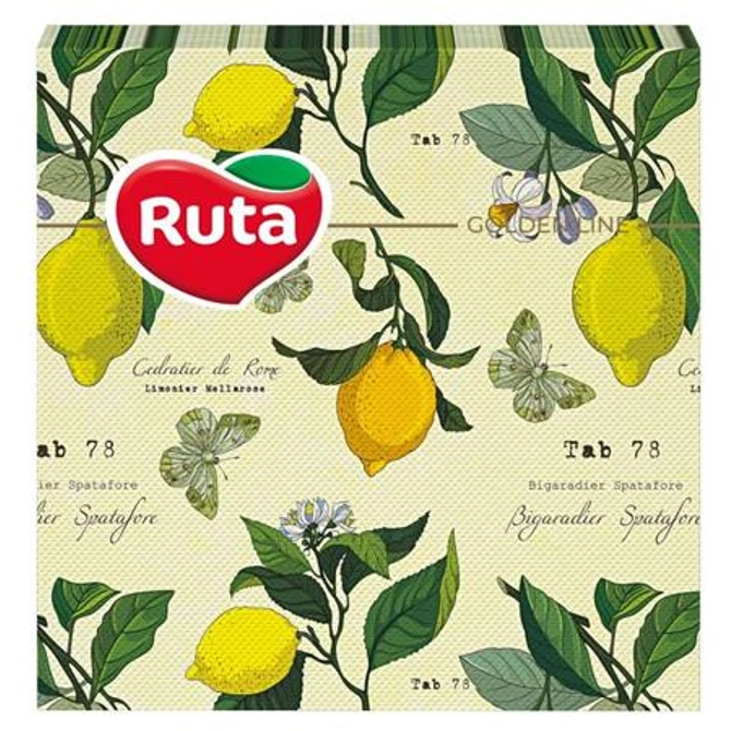 Szalvéta, 1/4 hajtogatott, 2 rétegű, 33x33 cm, 20 db, RUTA 