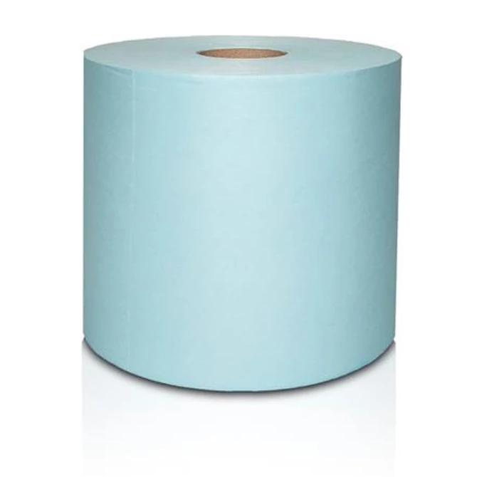 Törlőkendő, szöszmentes, tekercses, 1 rétegű, 200 lap, türkizkék