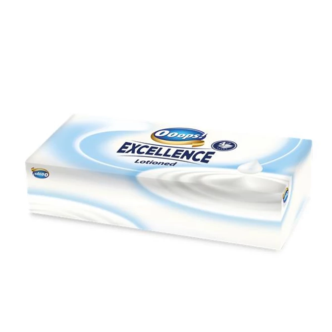 Papír zsebkendő, dobozos, 4 rétegű, 80 db, OOOPS 