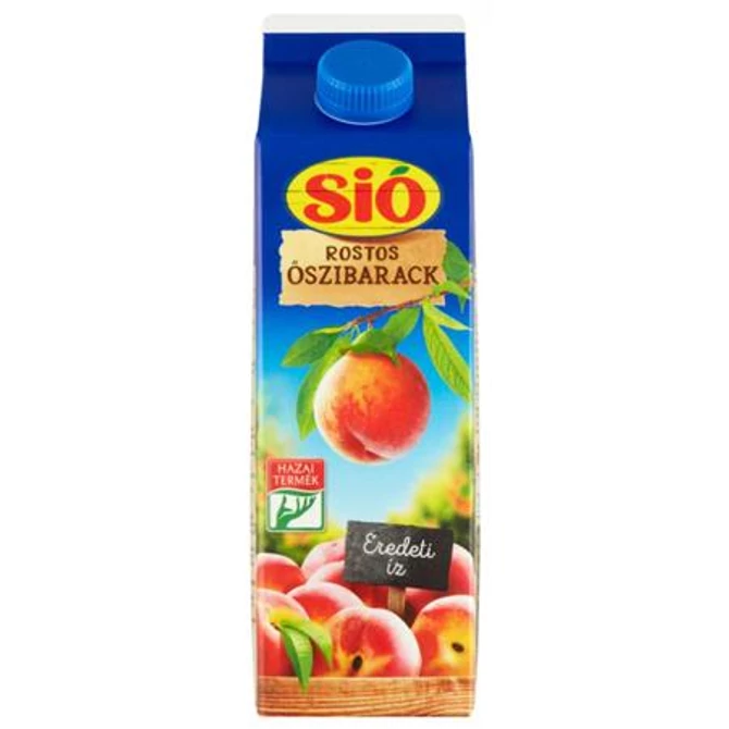 Gyümölcsital, 20%, 1 l, SIÓ, őszibarack